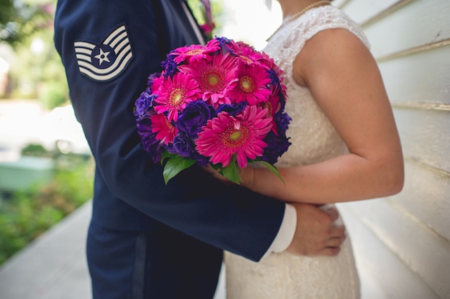 bright colored floral bouquets, fuchsia, orange, yellow
