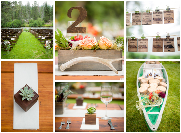wood wedding decor