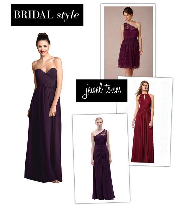Bridal Style Jewel Toned Bridesmaid Dresses Lake Tahoe Jewel Toned Bridesmaid Dresses