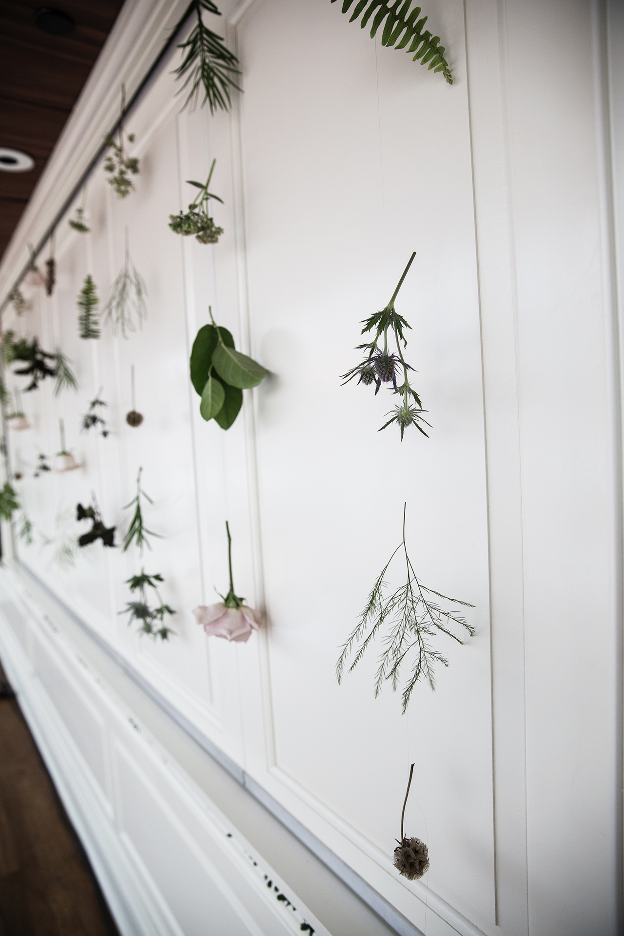 wedding botanical flower wall