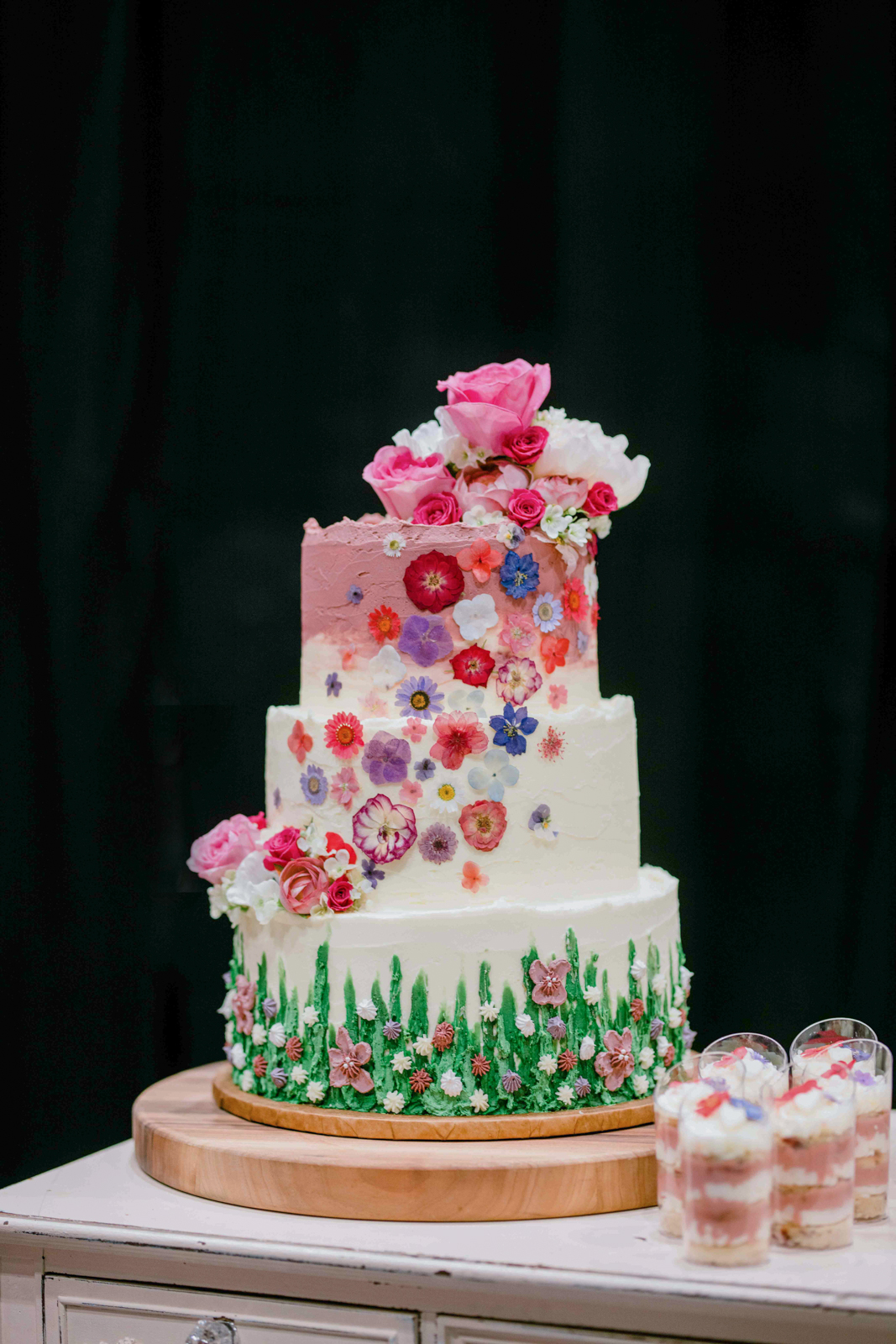 Whimsical Bright Floral Inspired Cake