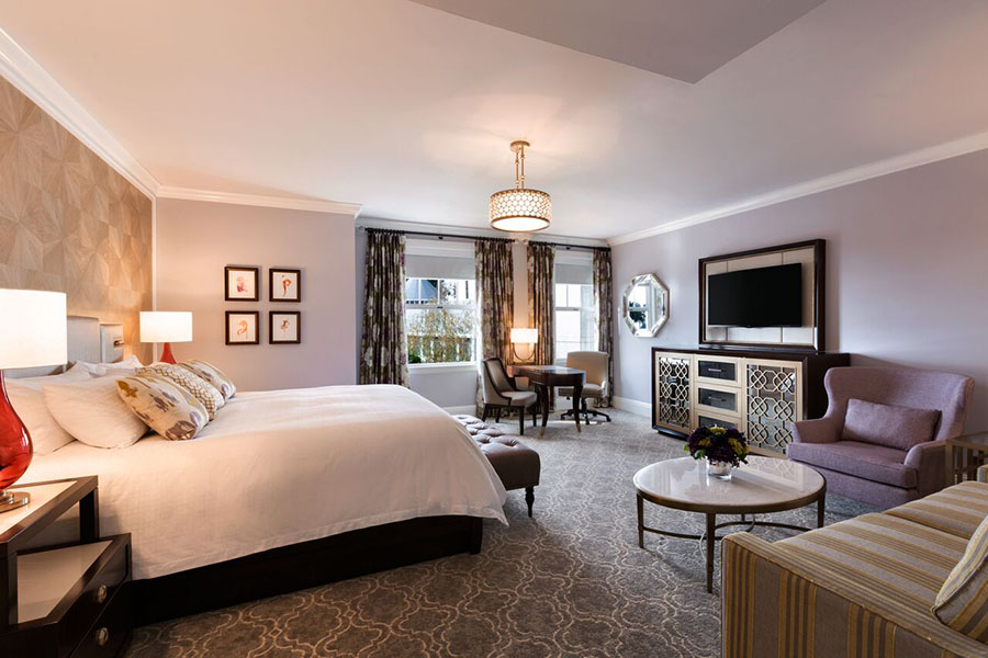 Guestroom suite at Claremont Club & Spa, a Fairmont Hotel
