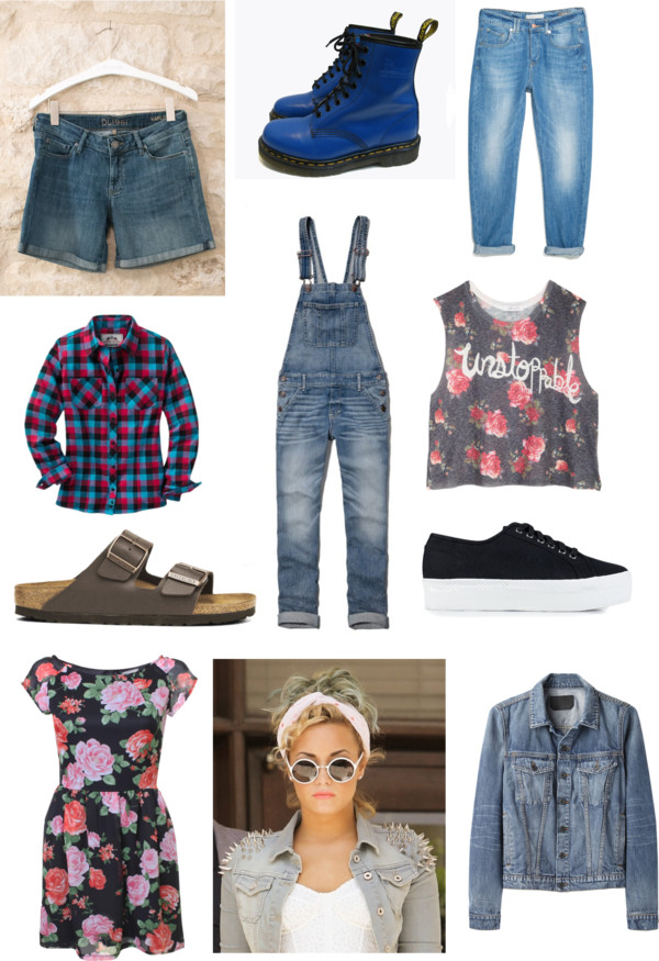 90s crop top and overalls