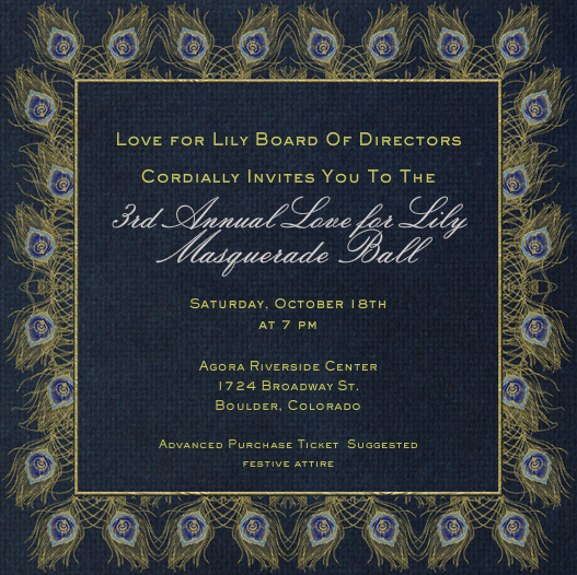 Oct 18th Love For Lily Masquerade Ball Colorado
