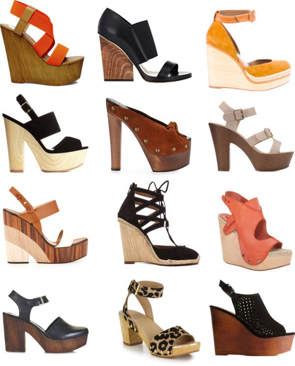 wooden heels
