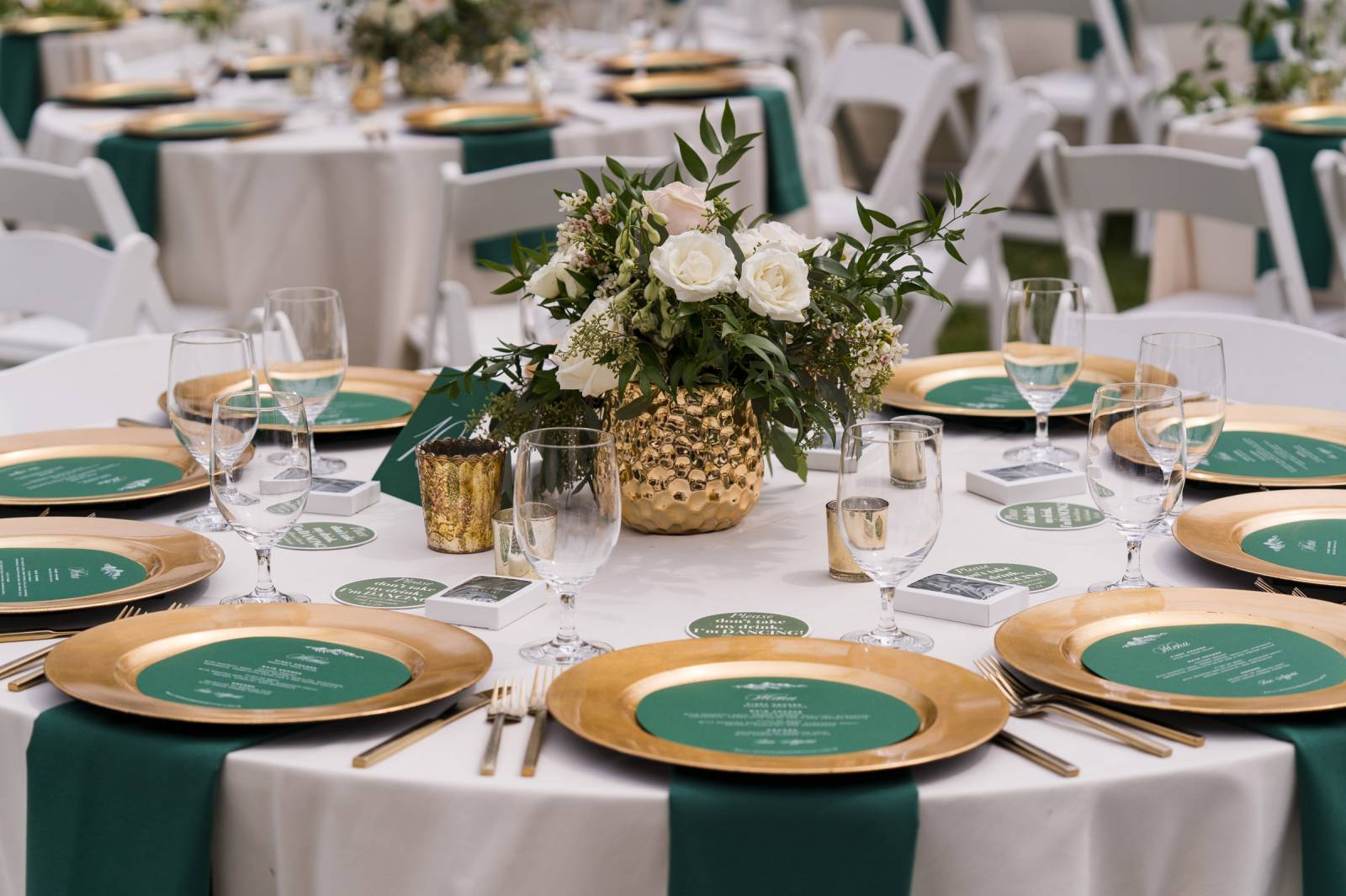 Mountain Wedding with an Emerald Green and Gold Color Theme Vail Real