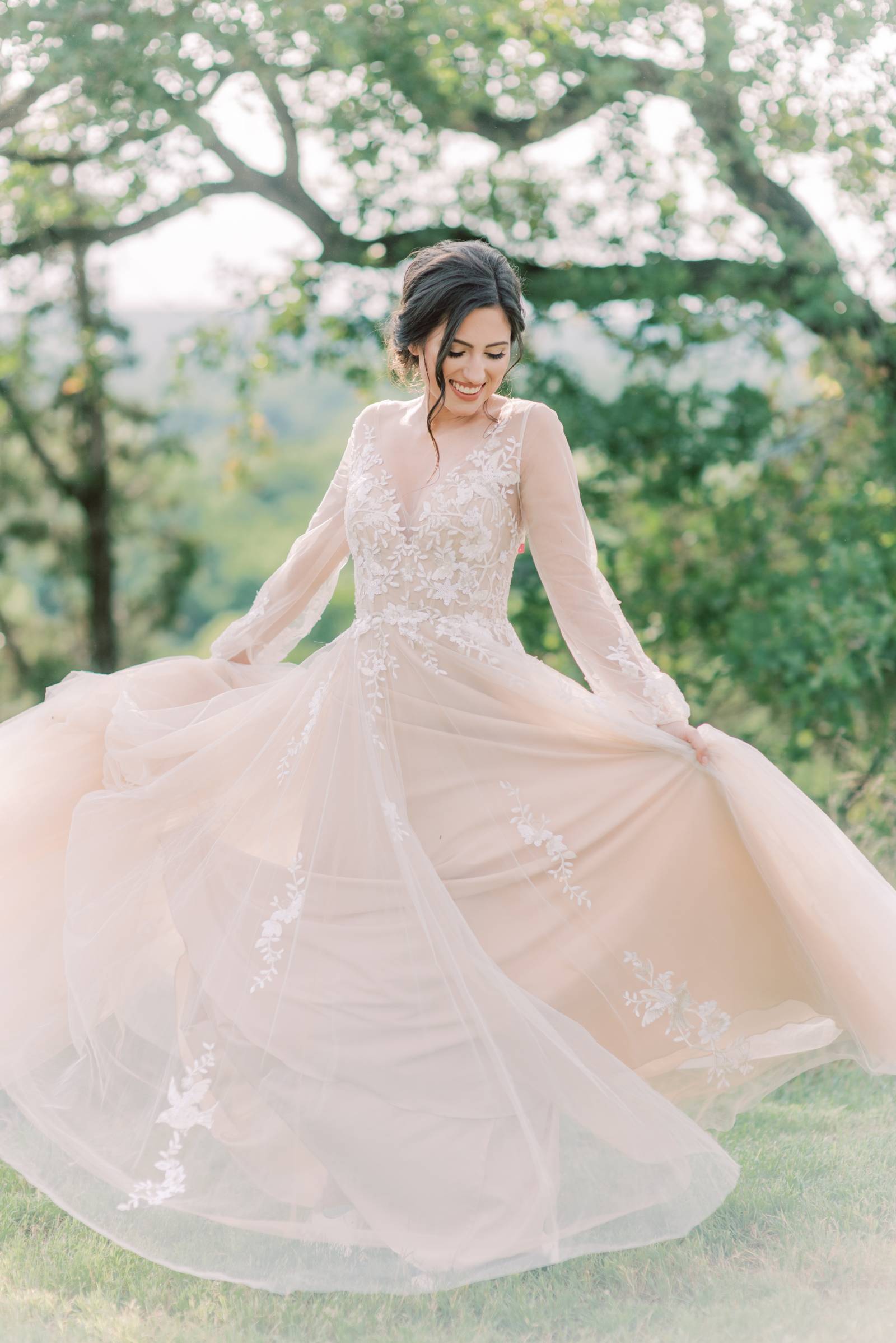 Long sleeve wedding dress