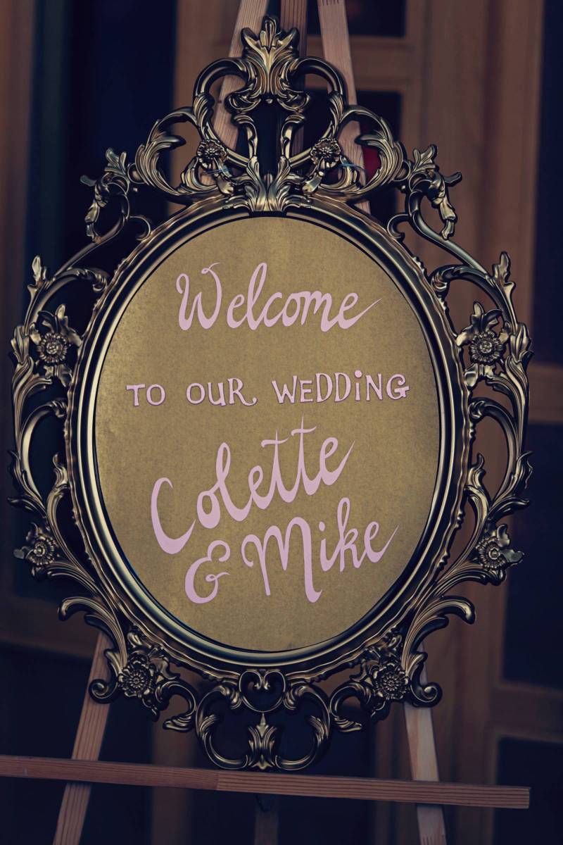 Pink and Gold Ceremony Decor