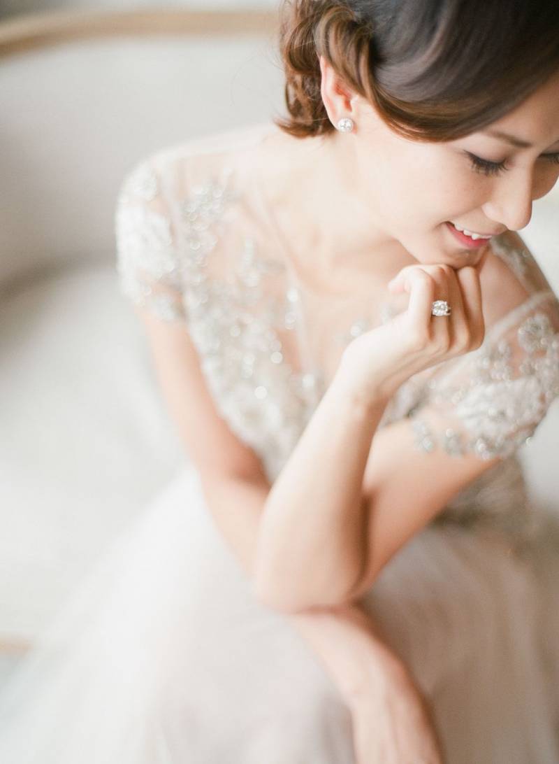Delicate and elegant bride