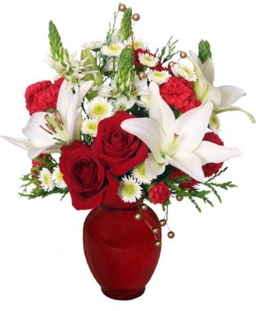 Captivating Christmas Bouquet - Christmas Flowers by In Full Bloom Winnipeg
