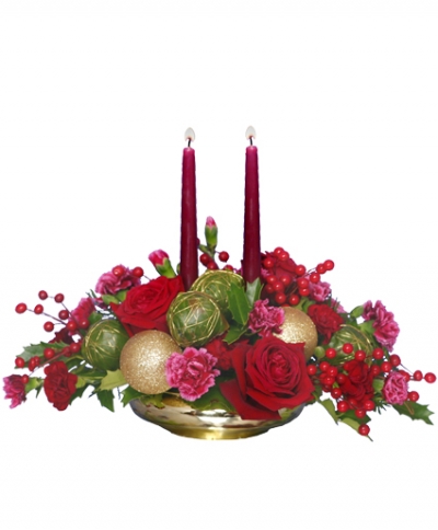 Celestial Centerpiece Bouquet - Christmas Flowers by In Full Bloom Winnipeg