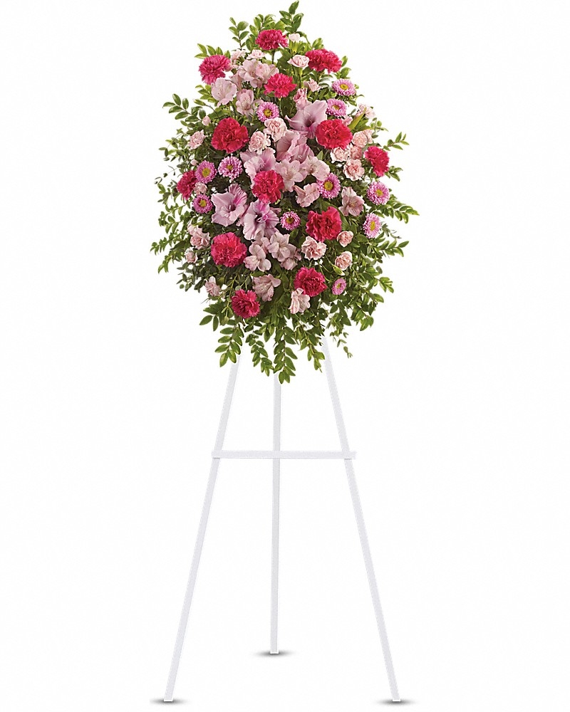 Pink Tribute Spray Bouquet  - Standing Sprays & Wreaths by In Full Bloom Winnipeg