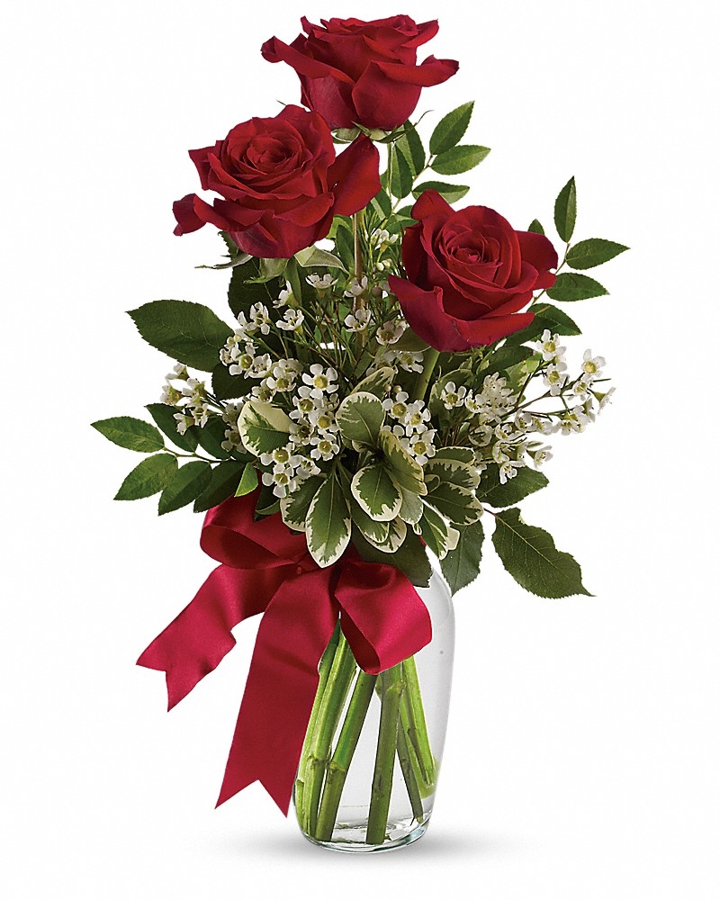 Thoughts Of You Bouquet With Red Roses  - Love & Romance Flowers by In Full Bloom Winnipeg