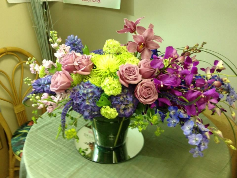 Colorful Flowers buffet  Arrangements - Winnipeg Florist by In Full Bloom