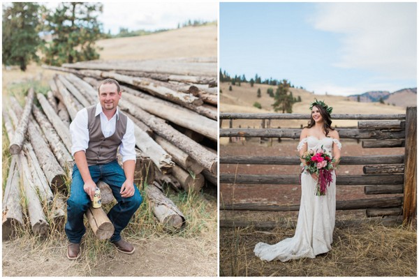 Rustic Boho Cow Camp Wedding