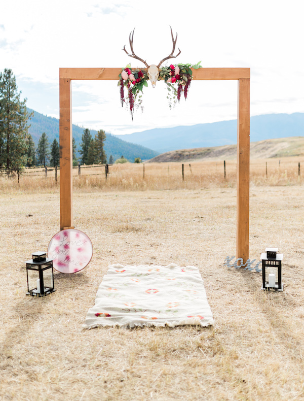 Rustic Boho Cow Camp Wedding