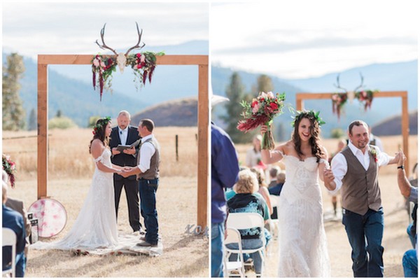 Rustic Boho Cow Camp Wedding