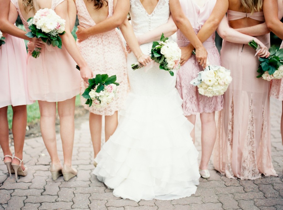 Mix and match bridesmaid dresses