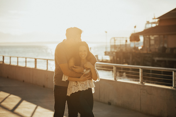 Classic Downtown Seattle Sunset Engagement
