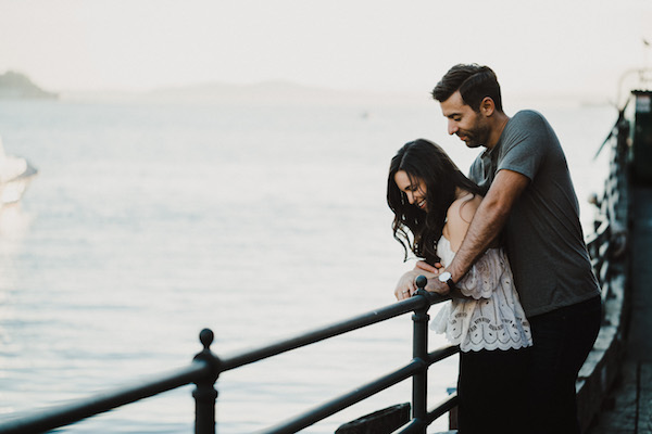 Classic Downtown Seattle Sunset Engagement