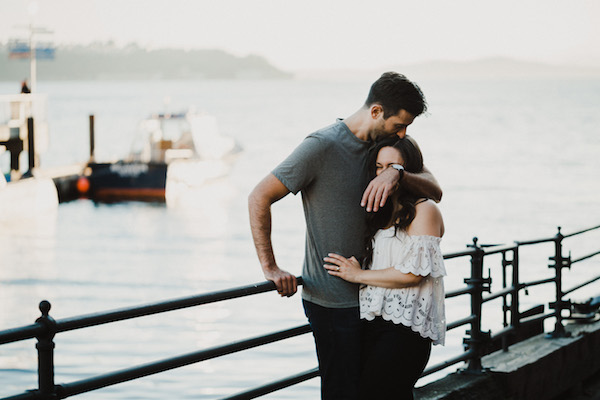 Classic Downtown Seattle Sunset Engagement
