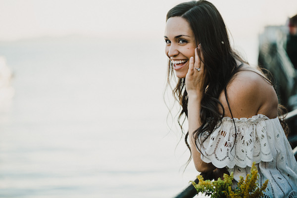 Classic Downtown Seattle Sunset Engagement