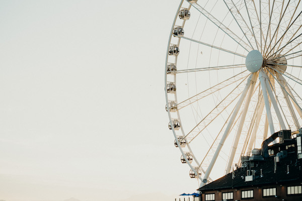 Classic Downtown Seattle Sunset Engagement