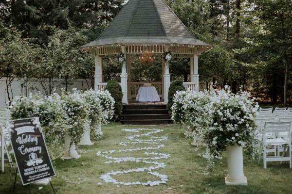 Wildly Gorgeous Gray And White Wedding