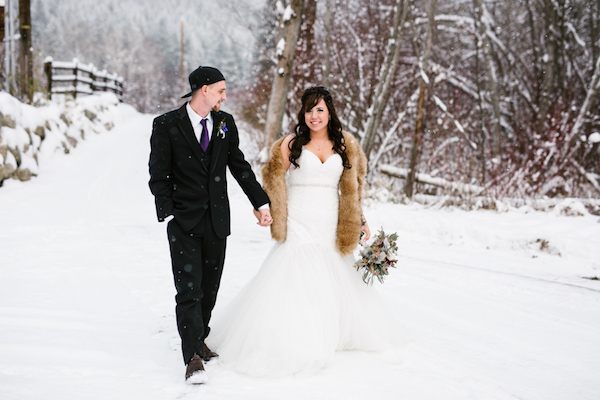 Snowy Winter Wonderland Wedding In Leavenworth