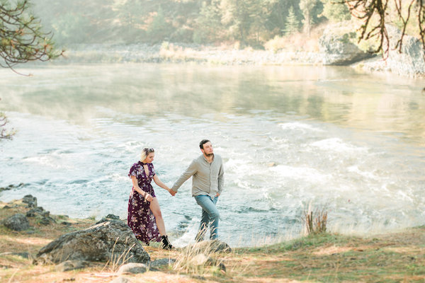 Riverside Picnic Engagement In Spokane