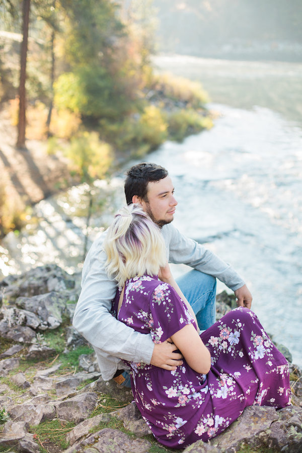Riverside Picnic Engagement In Spokane
