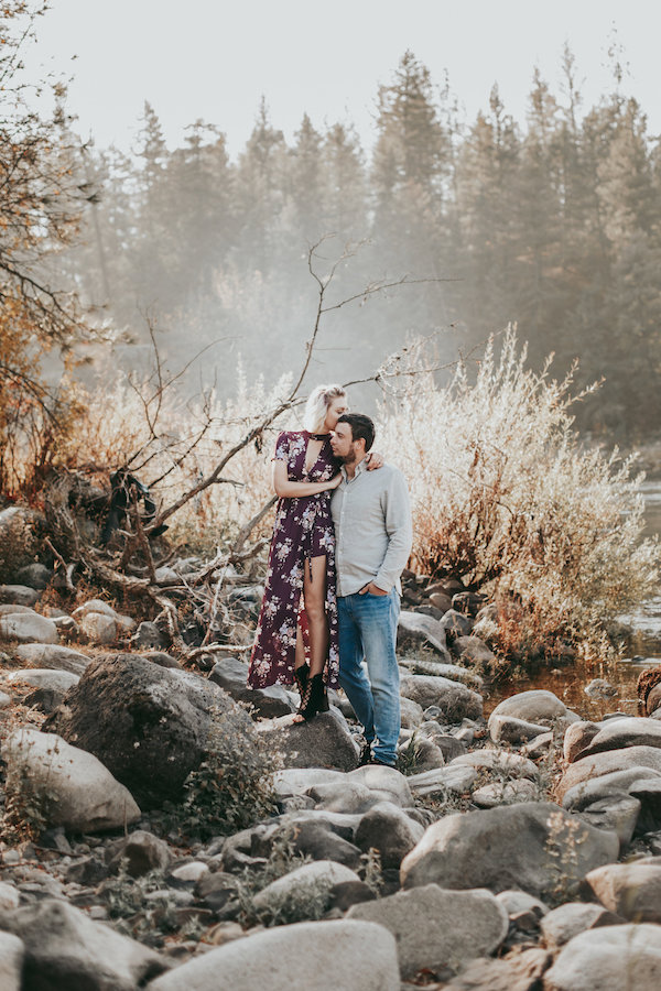 Riverside Picnic Engagement In Spokane