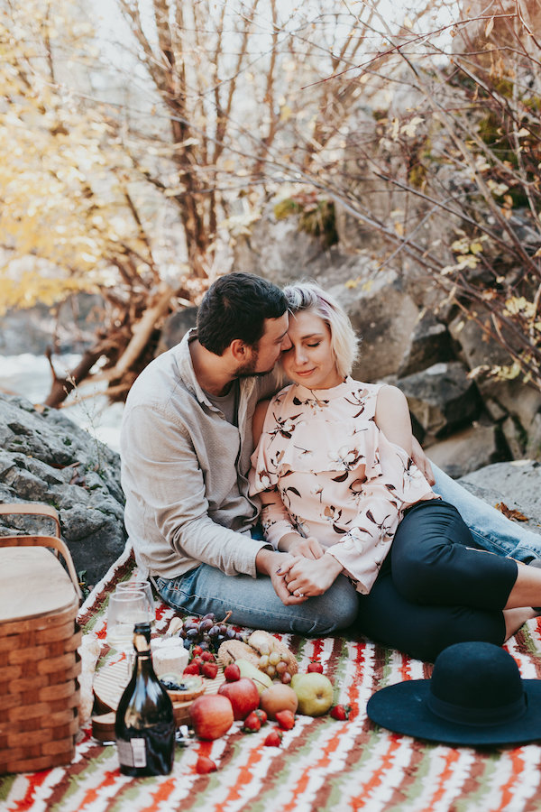 Riverside Picnic Engagement In Spokane