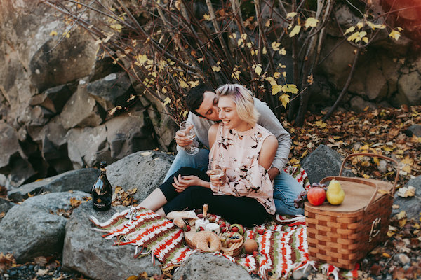 Riverside Picnic Engagement In Spokane