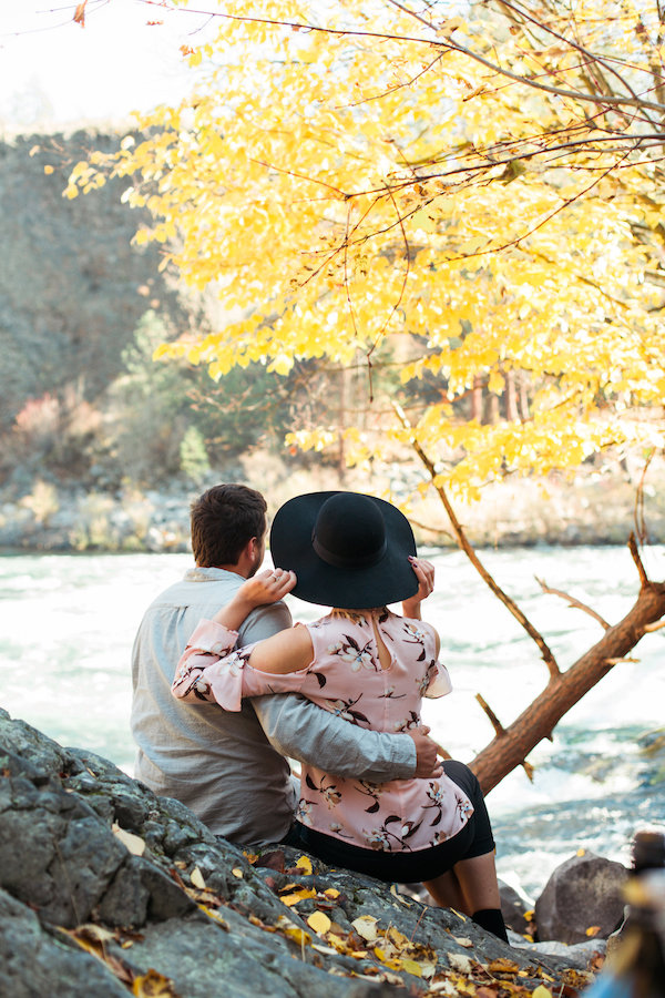 Riverside Picnic Engagement In Spokane