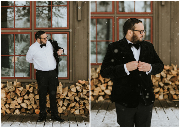 Sparkly + Romantic Winter Wedding In The Woods