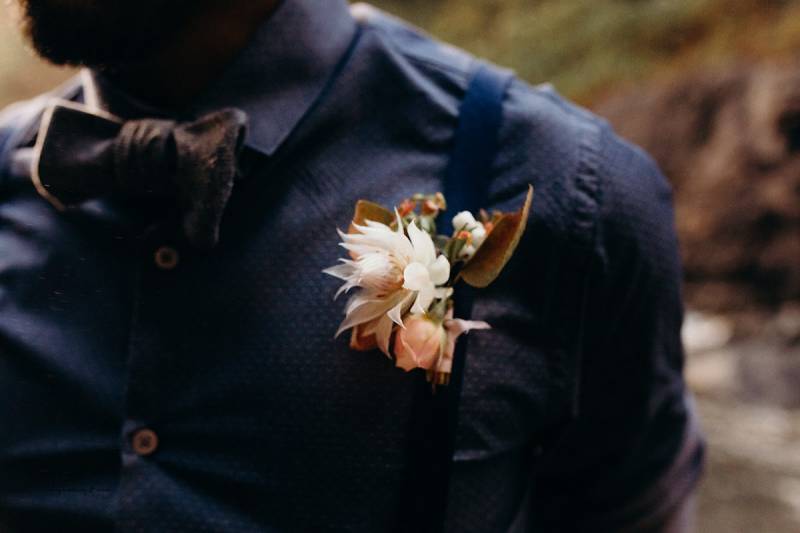 Gorgeous Intimate Waterfall Elopement on Apple Brides