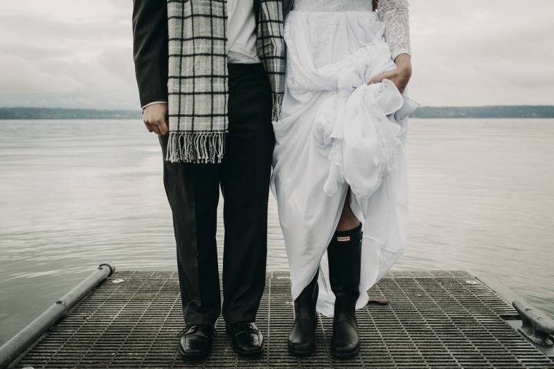 Woodsy & Intimate Sunrise Elopement in Camano, Washington on Apple Brides
