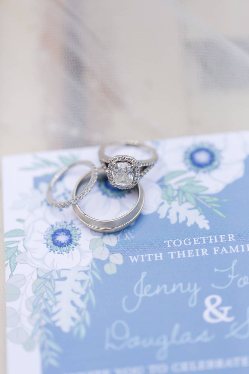 Cornflower Blue Wedding with High School Sweethearts on Apple Brides