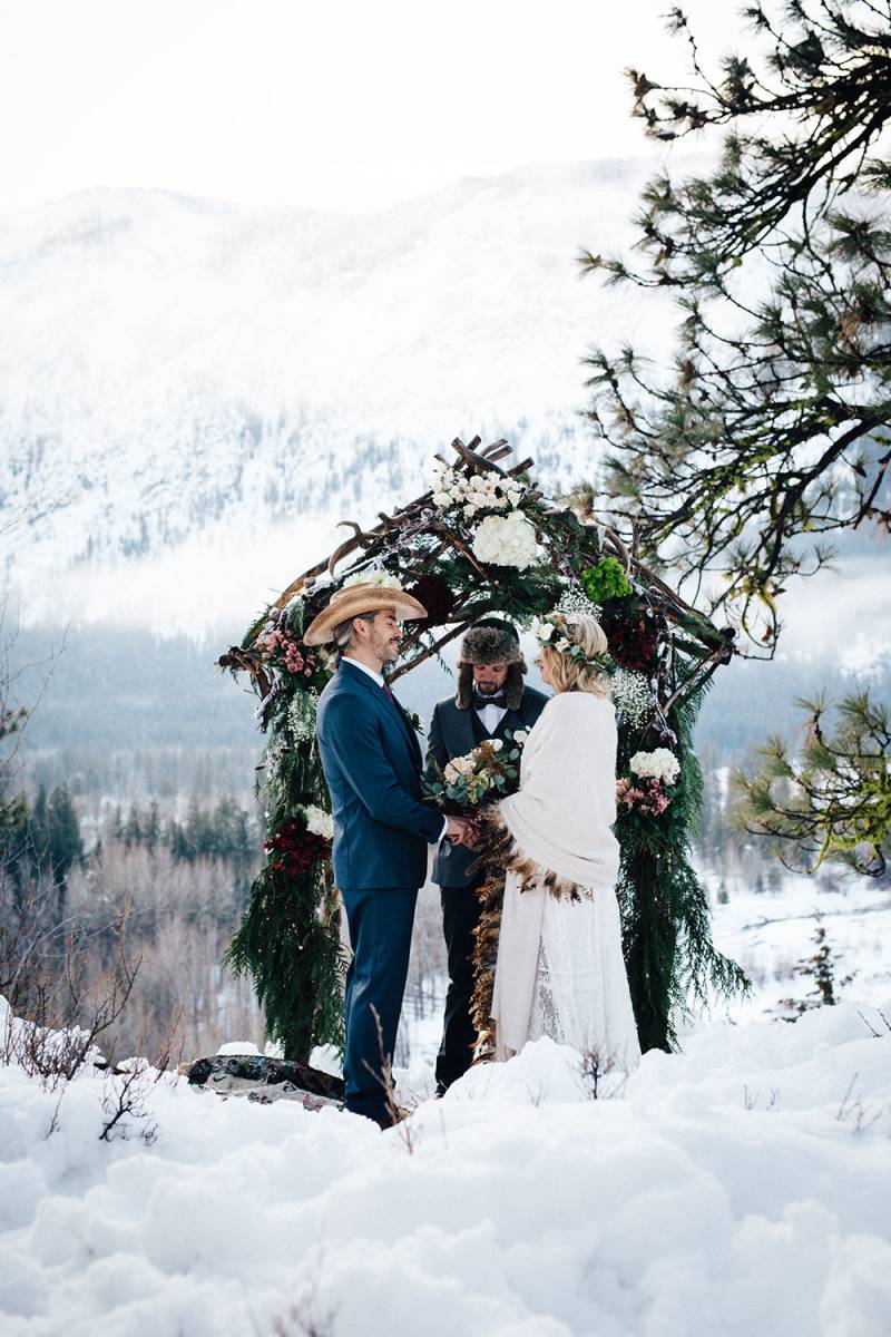 Winter Mountaintop Elopement // Apple Brides