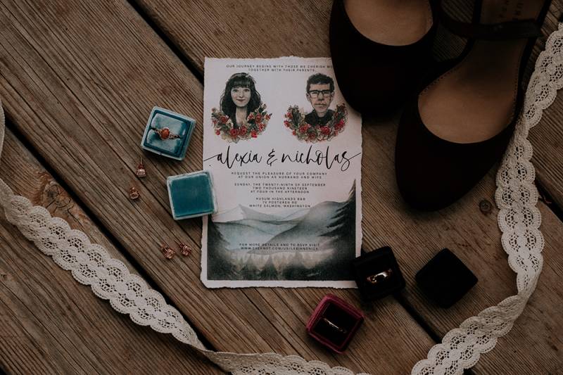 Foggy Intimate Scenic Wedding on Apple Brides