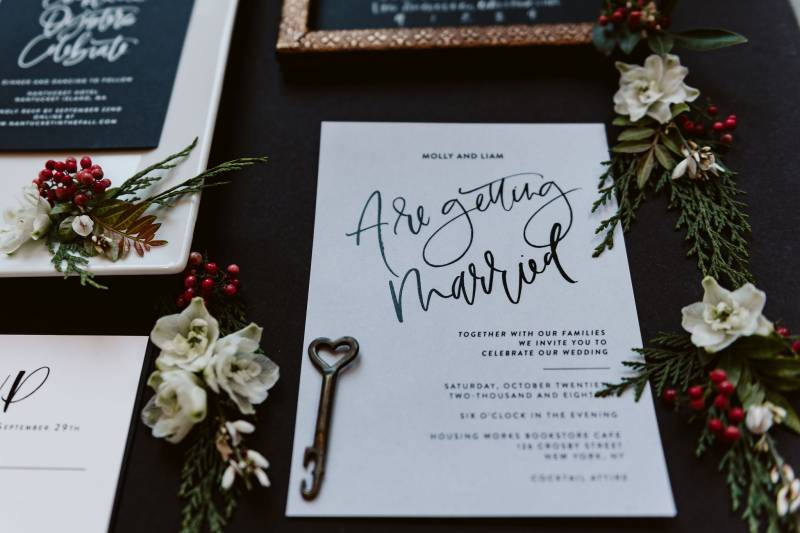 Elegant Timeless Styled Winter Elopement On Apple Brides