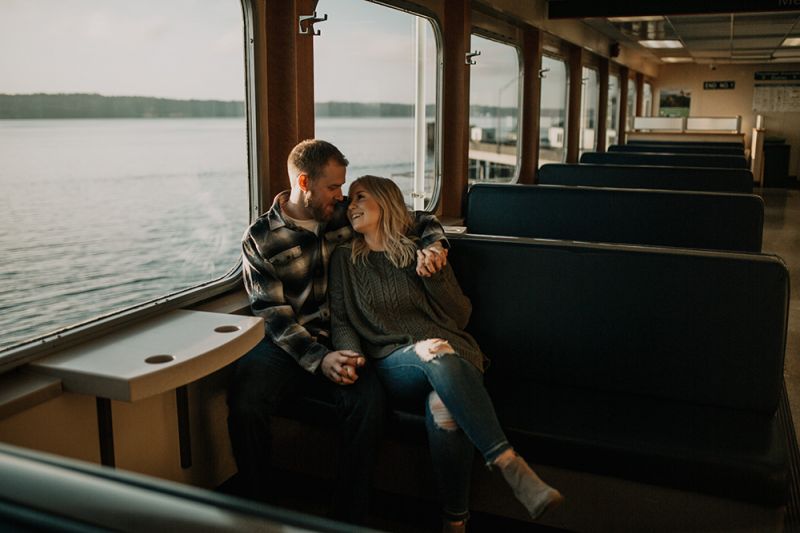 Romantic Whidbey Island Engagement Session on Apple Brides