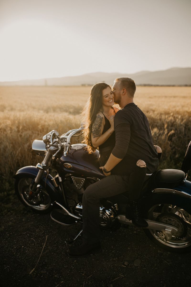 Wild + Free Motorcycle Engagement Session