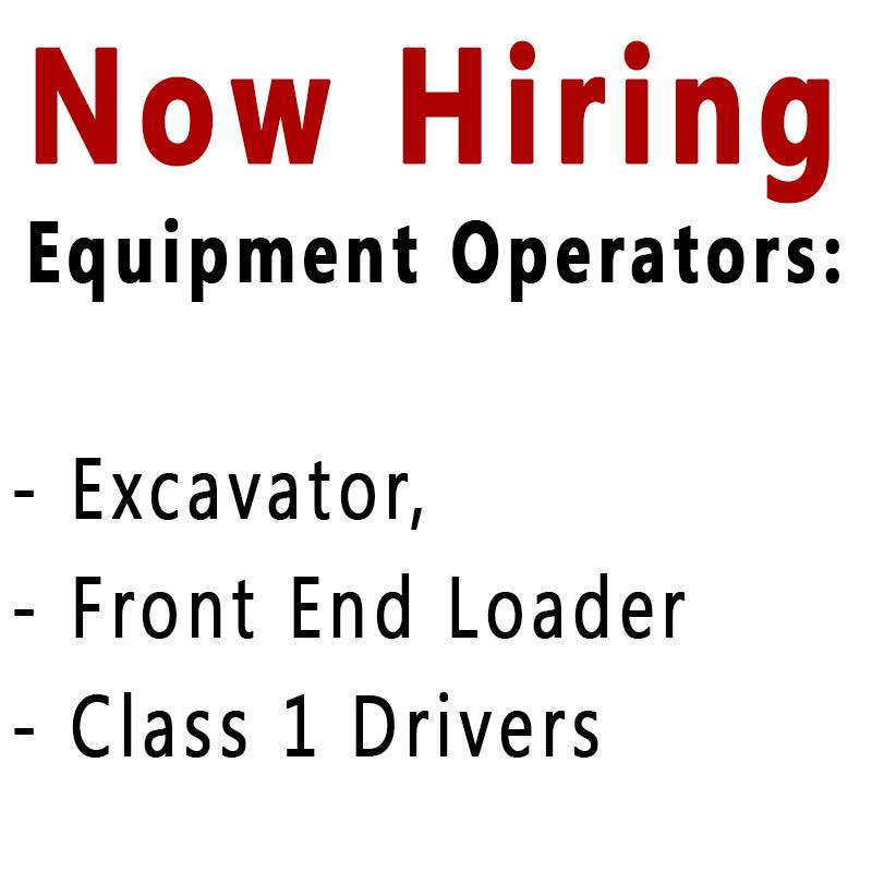 Now Hiring Equipment Operators Blumenort