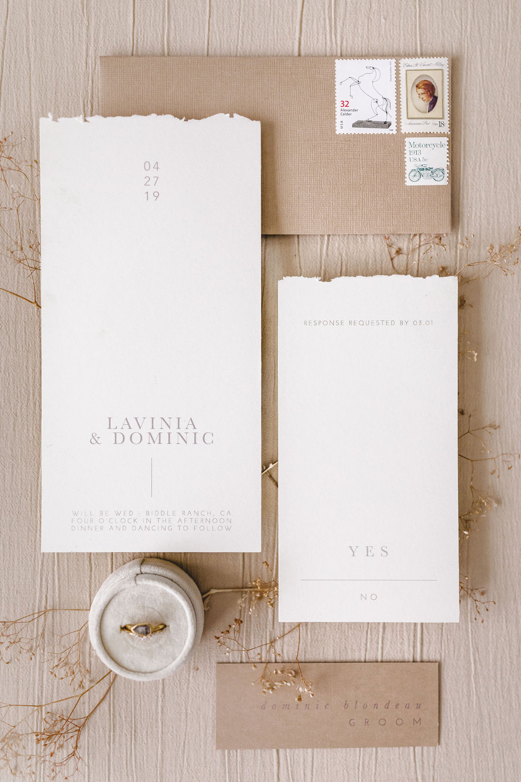 Wedding Card Cover for Lavinia and Dominic Wedding
