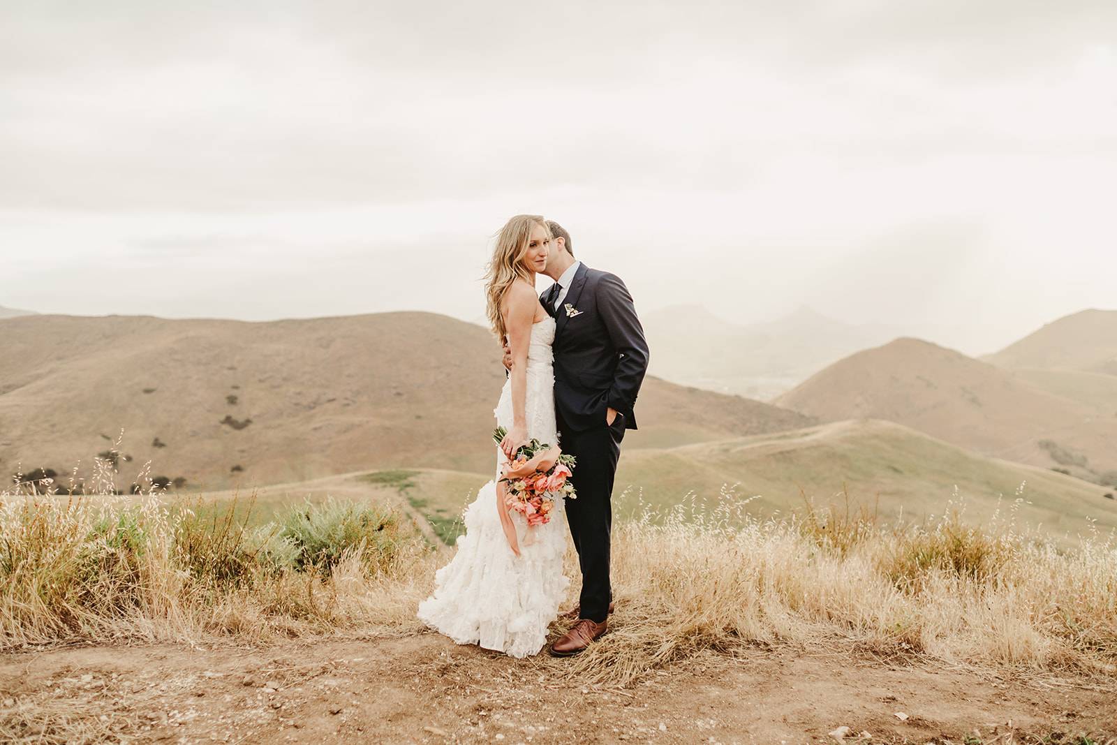 Wedding Couple Shoot with Bright Florals at Rustic La Cuesta Ranch | The Wedding Standard