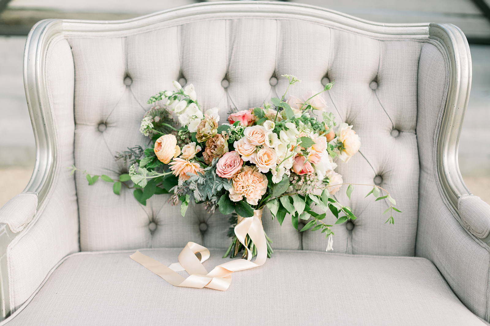 Bouquet, ribbon, pink