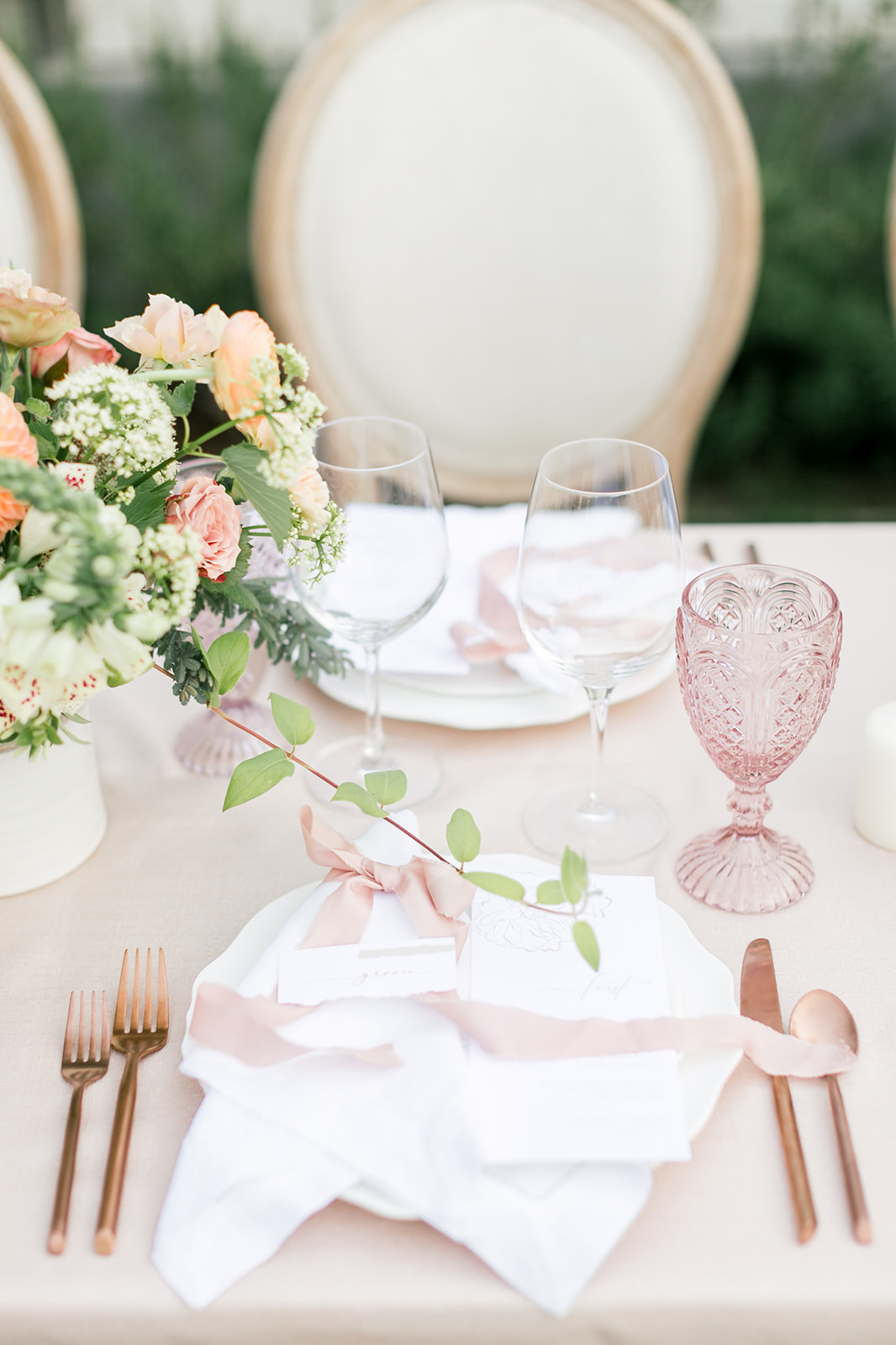 flowers, table, setting
