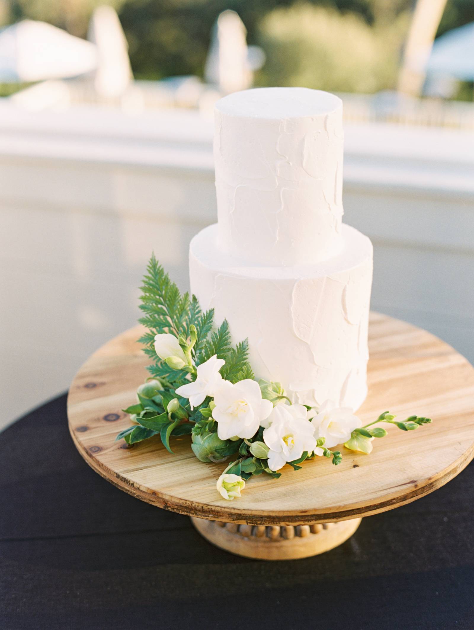 cake, flowers, white, green